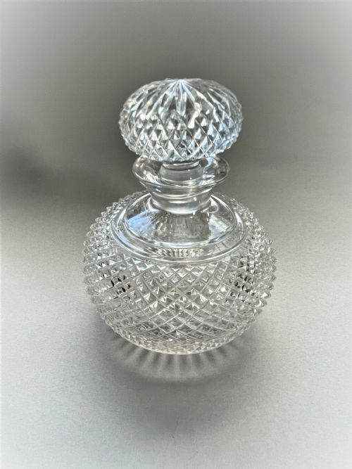 fig 1. A late Victorian hobnail cut table cologne bottle