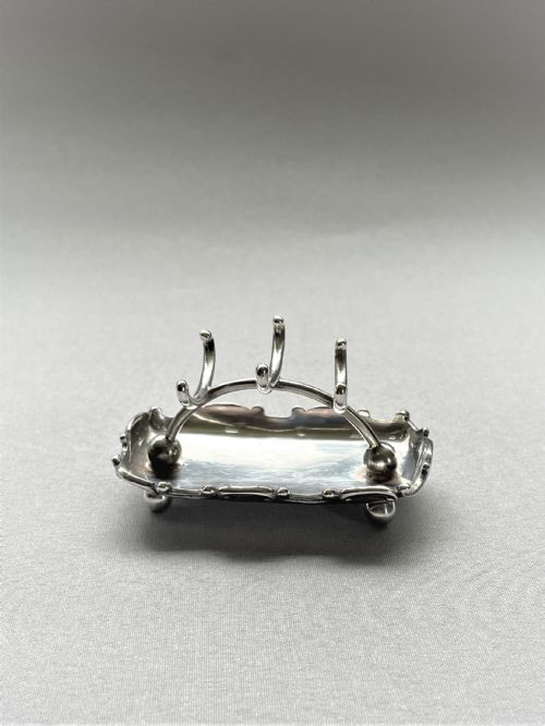fig 1. An unusual Edwardian silver ring & trinket stand