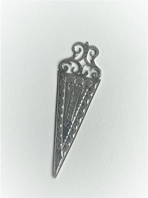 A Gorgeous Victorian Silver 'Souvenir' Bookmark
