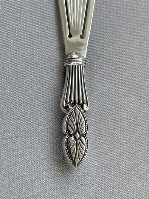 fig 1. A rare novelty silver 'fan' bookmark
