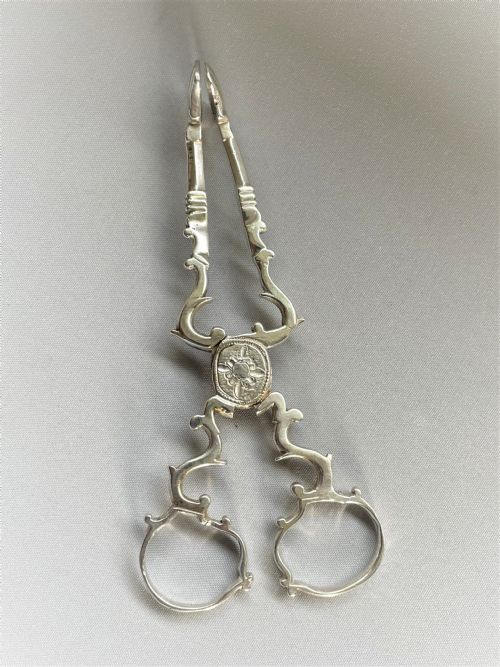 A Pair of 18th Century Irish Silver Tea Tongs