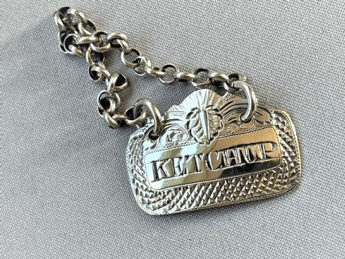 A Rare Georgian Silver 'Ketchup' Label