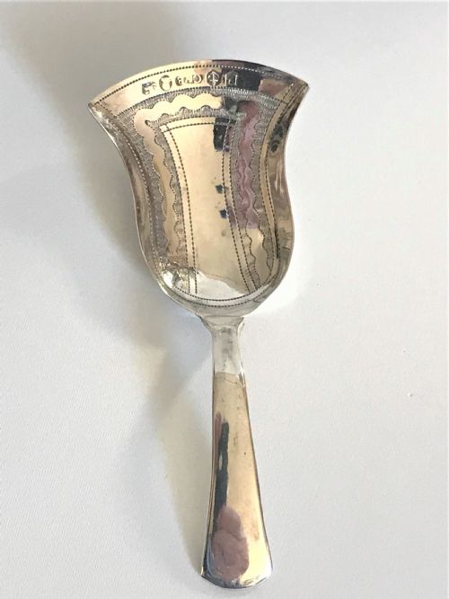 A Fine Georgian Regency Silver Caddy Spoon