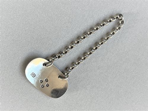 fig 1. A rare Victorian silver 'Chili' label