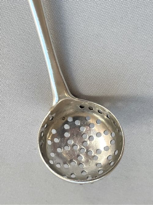 fig 1. A desirable Georgian silver spice sifting ladle