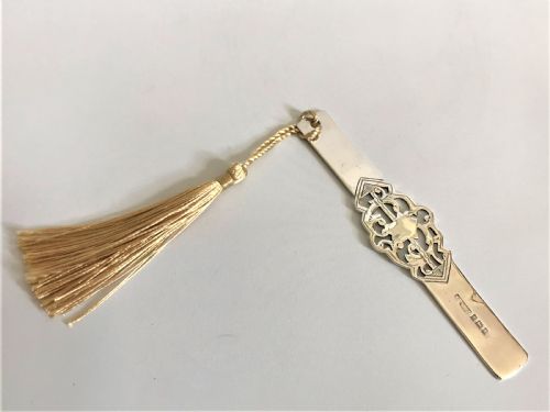 A Superior Edwardian Pierced Silver Bookmark