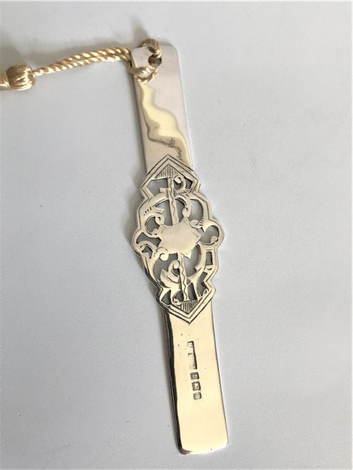 fig 1. A Superior Edwardian Pierced Silver Bookmark