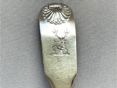 fig 2. A fine set of six Georgian Irish silver teaspoons