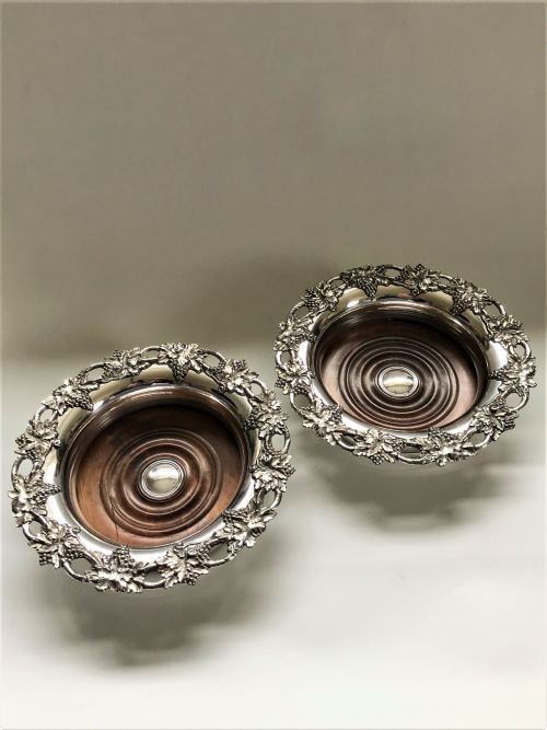 A Gorgeous Pair of William IV Silver Plated Coasters
