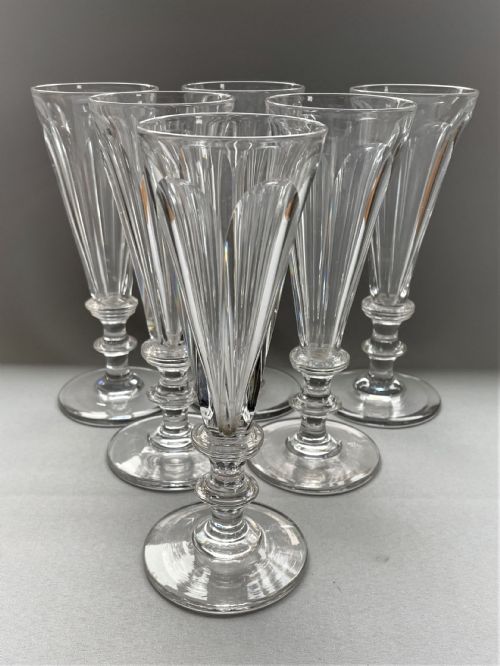 A Superb Set of 6 Victorian Champagne Flutes