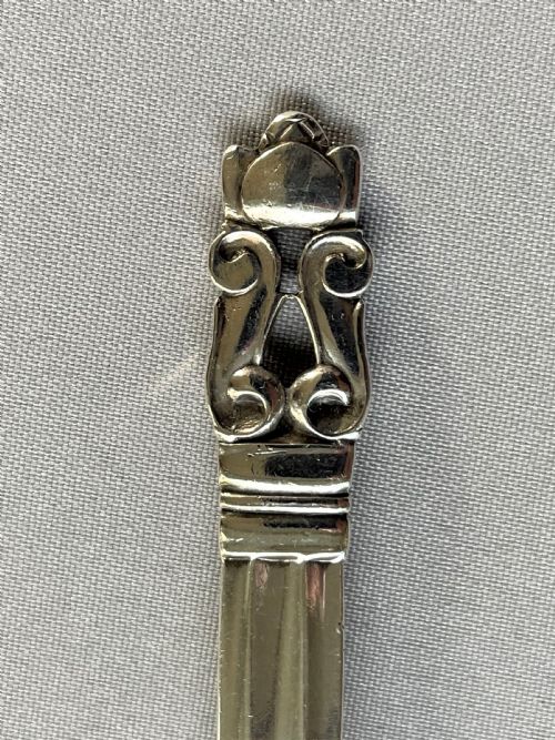 fig 1. A sought after Georg Jensen silver preserve spoon