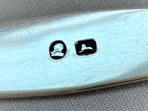 fig 1. An extremely rare pair of Peter & Jonathan Bateman silver tongs