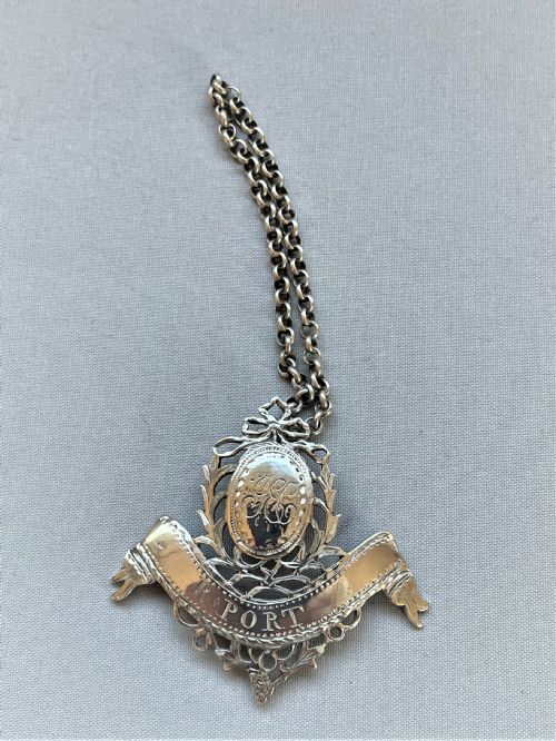 An Extremely Rare Hester Bateman Silver 'R Port' Label