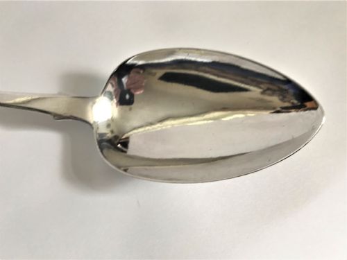 fig 1. A Large Irish Silver Rat-tail Basting/stuffing Spoon
