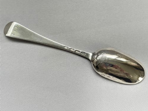 fig 1. A lovely 18th Century silver shell-back tablespoon