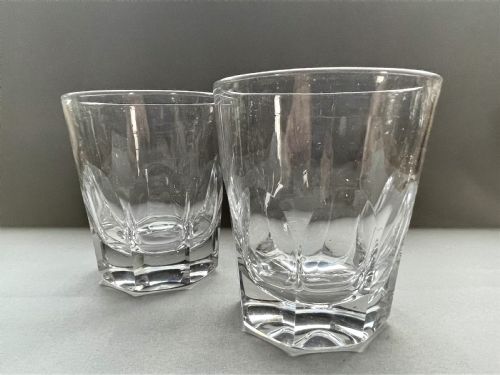 fig 1. A handsome pair of Victorian cut glass Whisky tumblers