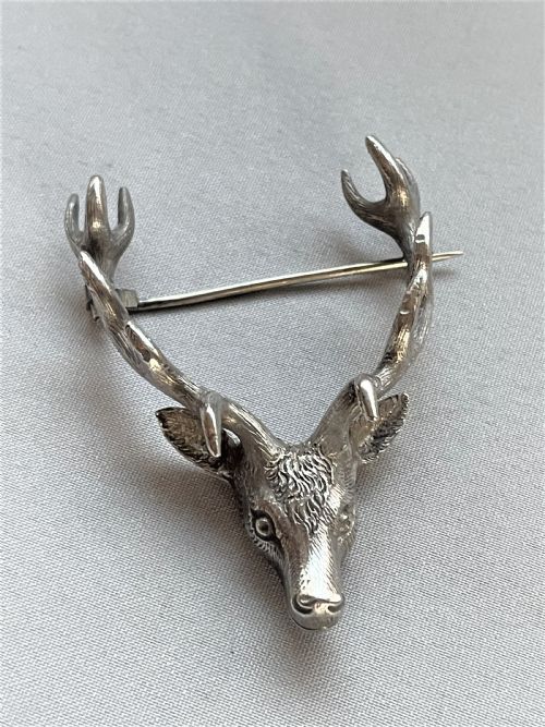 fig 1. A superb cast silver stag brooch