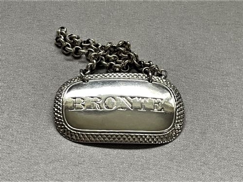 An Extremely Rare Georgian Silver Bronte Label