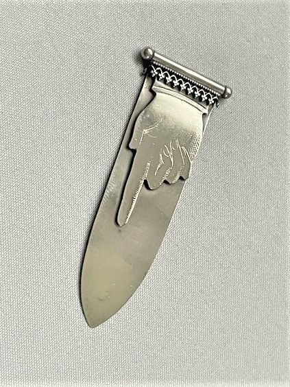 A Rare 'Pointing Finger' Victorian Chester Silver Bookmark