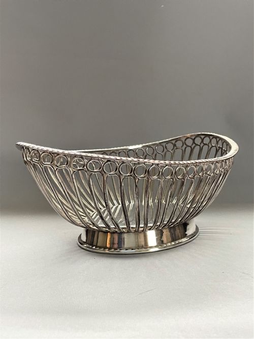 A Lovely Old Sheffield Plate Wire-work Bread Basket