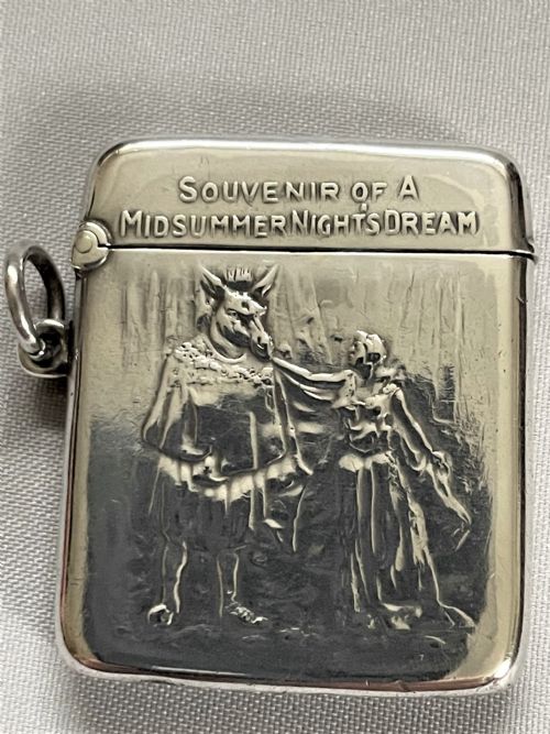 fig 1. A rare Adelphi Theatre Edwardian silver vesta