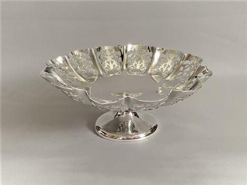 An Impressive Pierced Edward Viner Silver Fruit Bowl