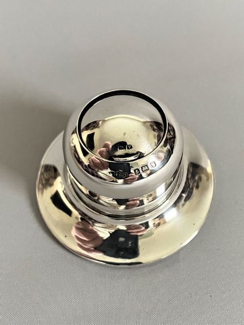 fig 1. An unusual novelty 'hat' silver inkwell