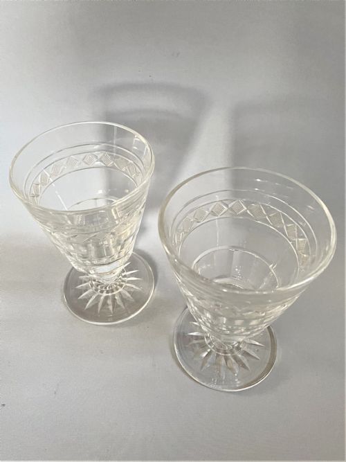 fig 1. A pair of Georgian revival cut glass wine rummers