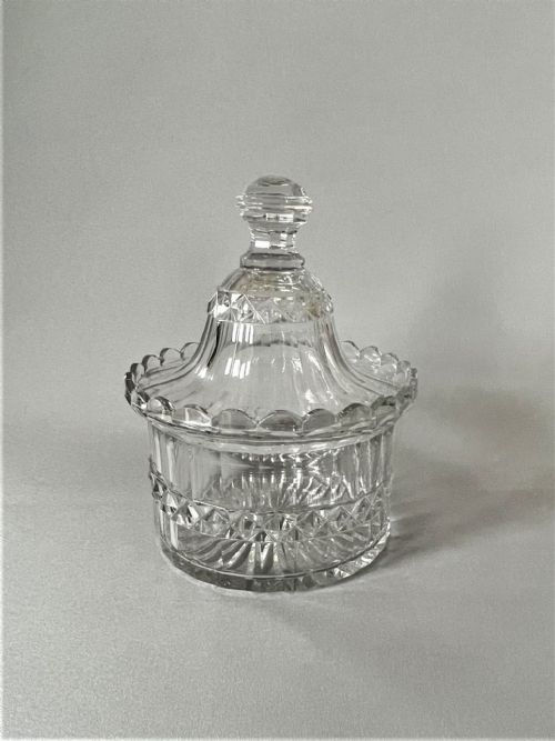 A Superb Anglo/irish Regency Cut Glass Butter Dish