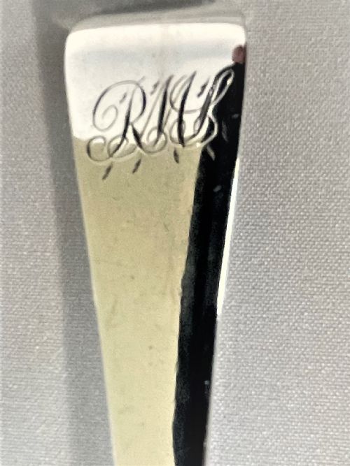 fig 1. A good pair of Georgian silver serving/table spoons