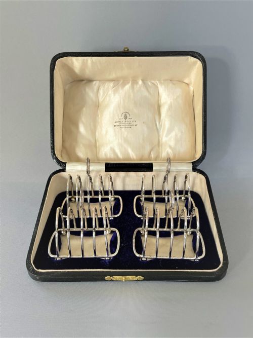 A Gorgeous Set of Four Silver Breakfast Toast Racks