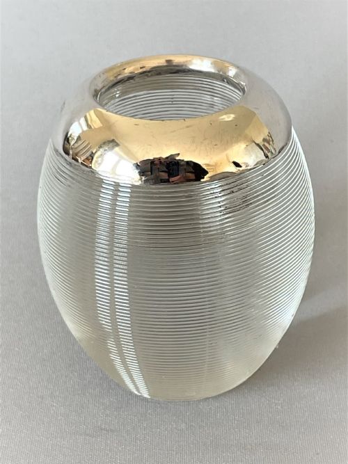 An Unusual Oval Shaped & Silver Mounted Match Striker