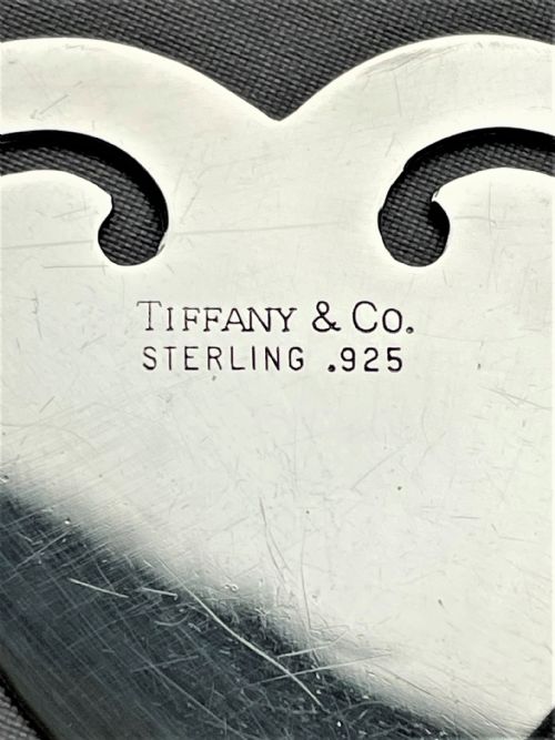 fig 1. A Gorgeous Tiffany & Co. Silver Heart Shaped Bookmark