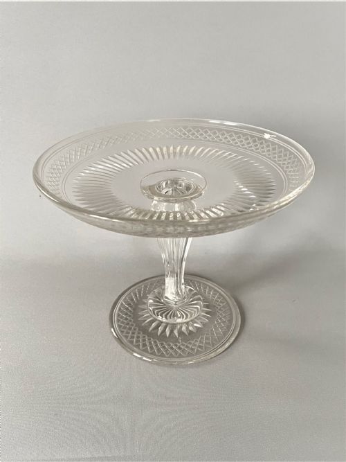 A Delightful Victorian Cut & Etched Tazza