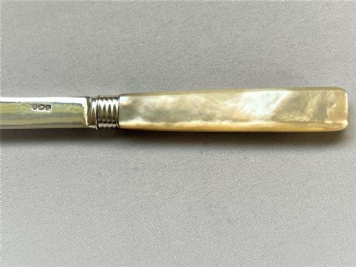 fig 1. A Georgian silver & mother-of-pearl letter opener