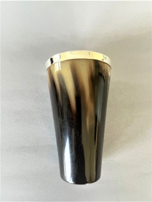 fig 1. A fine silver mounted Victorian horn beaker