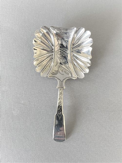 A Superb and Unusual Georgian Silver Caddy Spoon