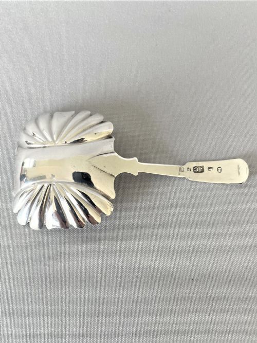 fig 1. A superb and unusual Georgian silver caddy spoon