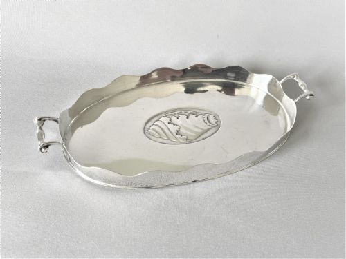An Unusual Edwardian Novelty Silver Card Tray