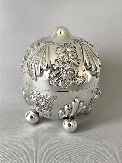 A Superb & Rare Victorian Silver String Box