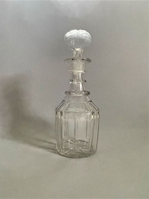 An Early Victorian Panel Cut Decanter