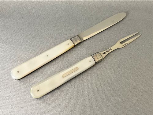 A Rare Edwardian Silver Campaign Duo