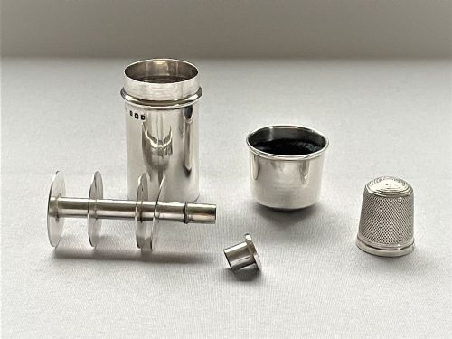 A Superb George V Silver Sewing Compendium