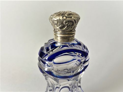 fig 1. A gorgeous Victorian silver mounted scent bottle