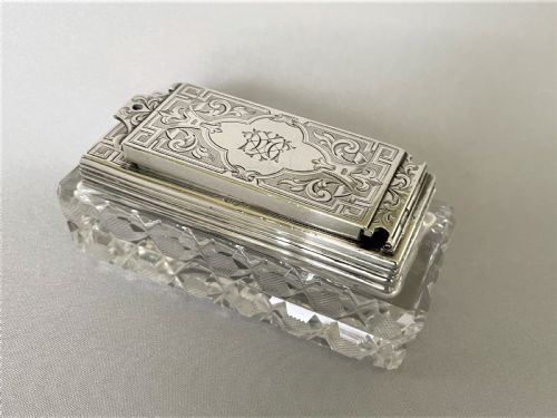 A Rare Mid Victorian Silver Mounted Table Vesta