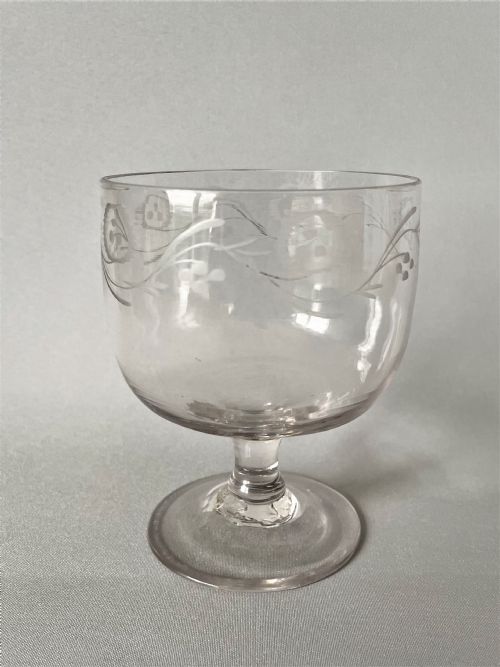 A Georgian Naive Etched Small Rummer