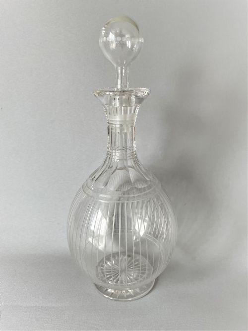 A Lovely Victorian Etched Liqueur Decanter