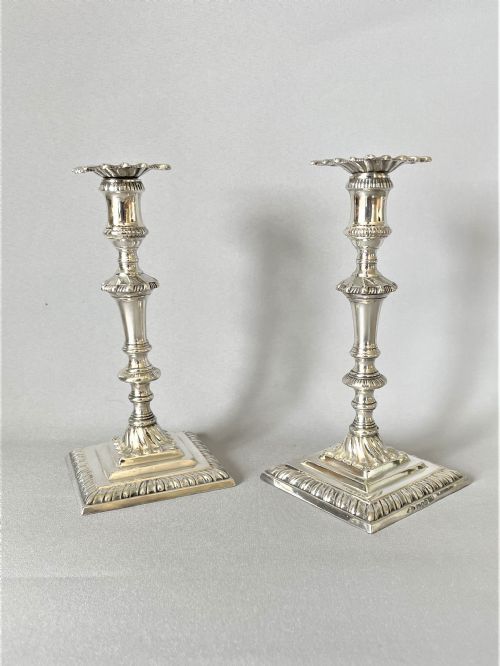 A Superb Pair of Edwardian Silver Candlesticks