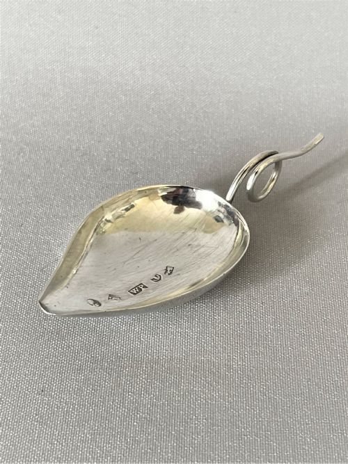 A Delightful Georgian Silver Leaf Caddy Spoon