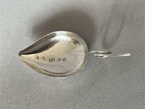 fig 1. A delightful Georgian silver leaf caddy spoon